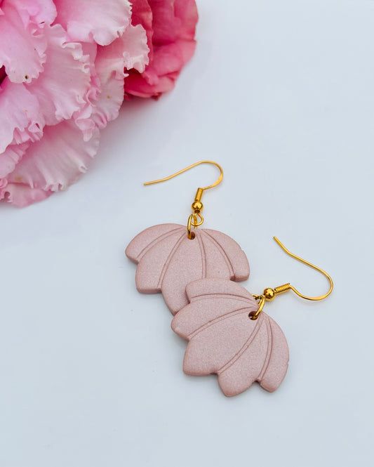 Pink Small Lotus Earrings